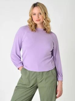 BURGS Hatherleigh Ribbed Jersey Top 18 -Cheap Zest Garb Store tuc143327465 Lilac R Z001A