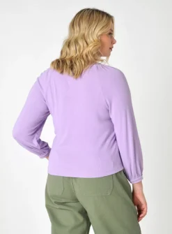 BURGS Hatherleigh Ribbed Jersey Top 18 -Cheap Zest Garb Store tuc143327465 Lilac R Z002A