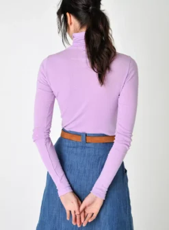 BURGS Agnes Jersey Roll Neck Top 14 -Cheap Zest Garb Store tuc143327676 Lilac R Z002A