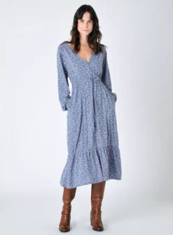 BURGS Harpford Wrap Jersey Dress 10