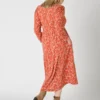 BURGS Whimble Burnt Orange Print Dress 10 -Cheap Zest Garb Store tuc143344687 Dark20Orange R Z002A