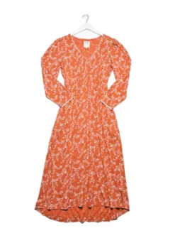 BURGS Whimble Burnt Orange Print Dress 10 -Cheap Zest Garb Store tuc143344687 Dark20Orange R Z005A