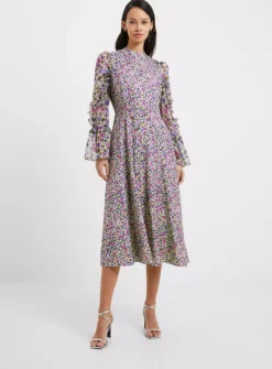 FRENCH CONNECTION Alezzia Ely Jacquard Mix Dress 16 -Cheap Zest Garb Store tuc143360417 Green R Z002A