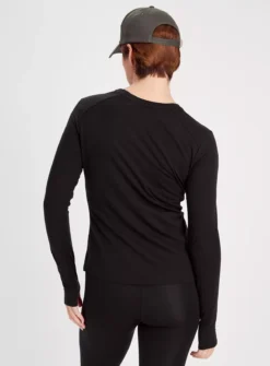 Active Black Long Sleeve Thumbhole TopXXL