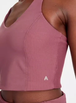 Active Plum Ribbed Panel Coord Crop Top XL -Cheap Zest Garb Store tuc143418148 Plum R Z003A 1