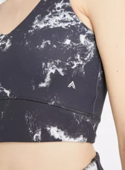 Active Mono Marble Crop Top XXL