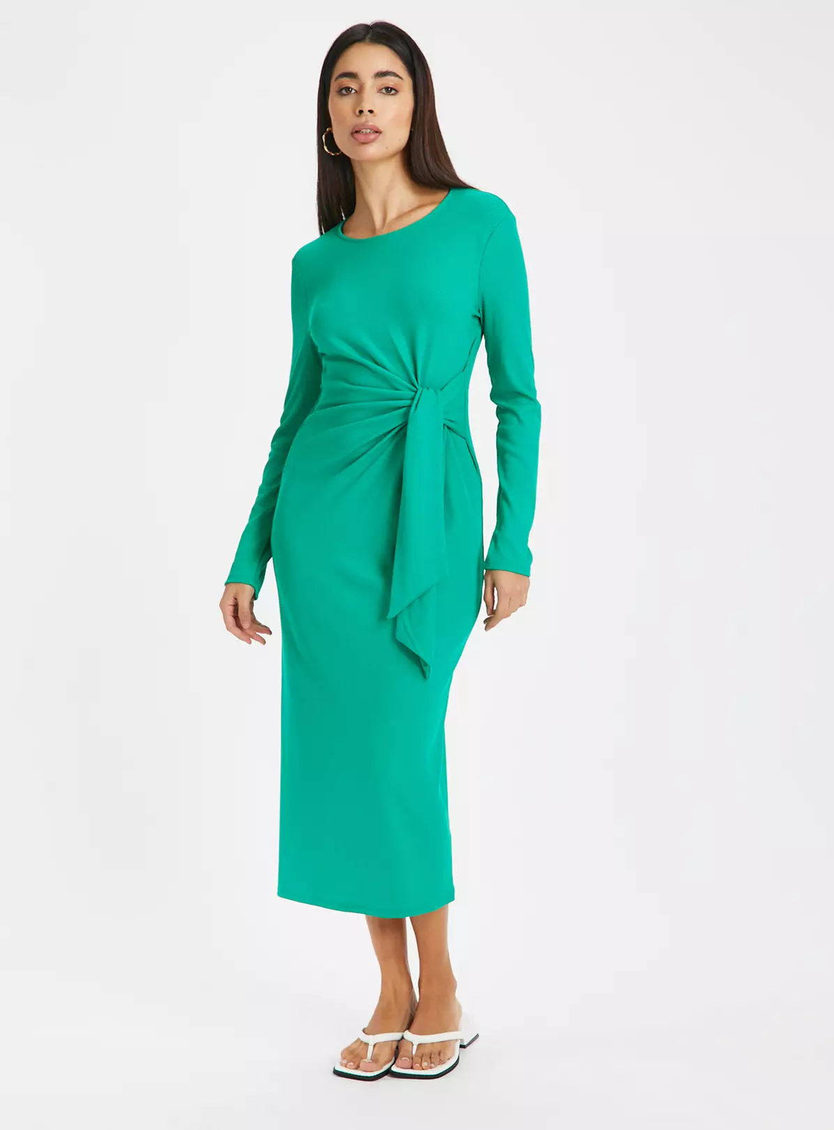 Green Tie Detail Jersey Dress 20 3 Green Tie Detail Jersey Dress 20