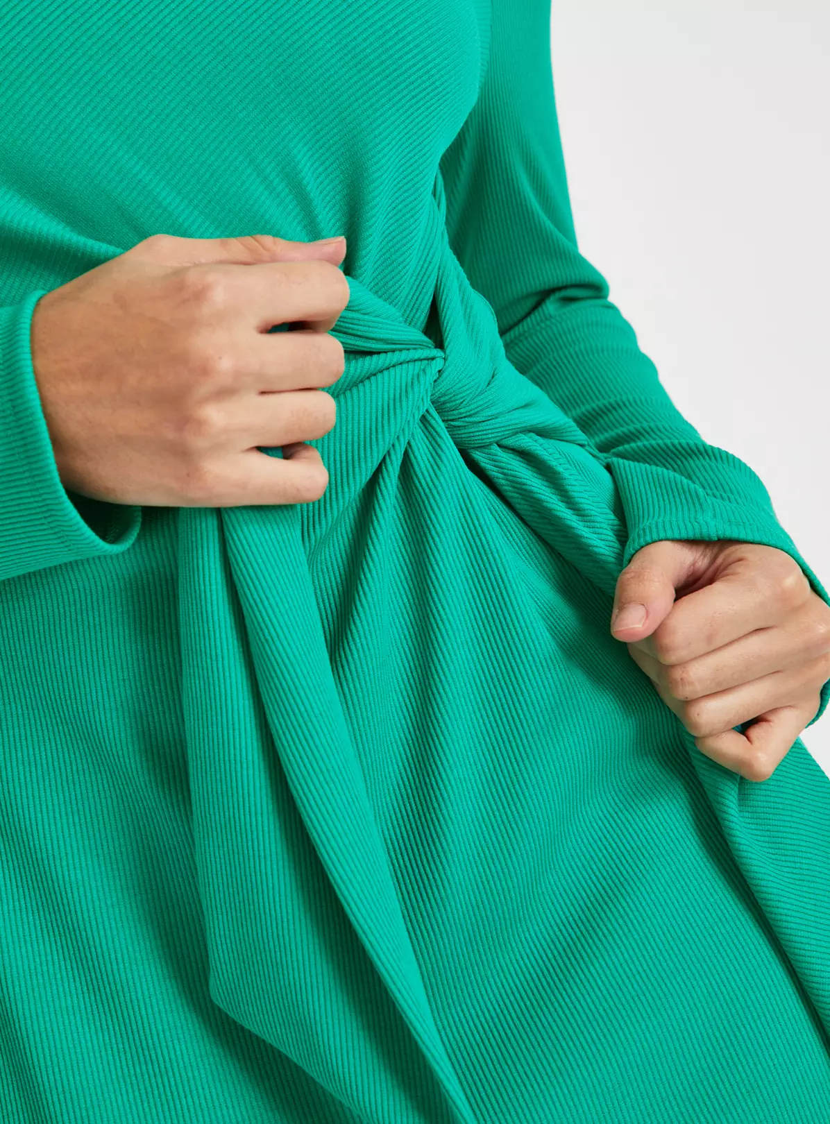 Green Tie Detail Jersey Dress 20 5 Green Tie Detail Jersey Dress 20 - Image 3
