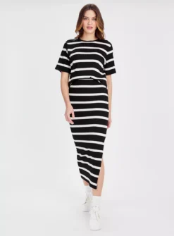 Mono Stripe Boxy Coord T-Shirt 22 -Cheap Zest Garb Store tuc143428101 Mono R Z002A