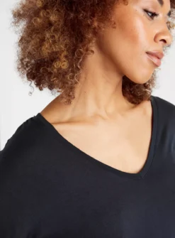 Navy V Neck Long Sleeve Top16 -Cheap Zest Garb Store tuc143453681 Navy R Z003A