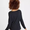 Navy V Neck Long Sleeve Top16 -Cheap Zest Garb Store tuc143453681 Navy R Z004A