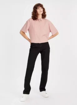 Pink Wide Ribbed Boxy Shirt 18