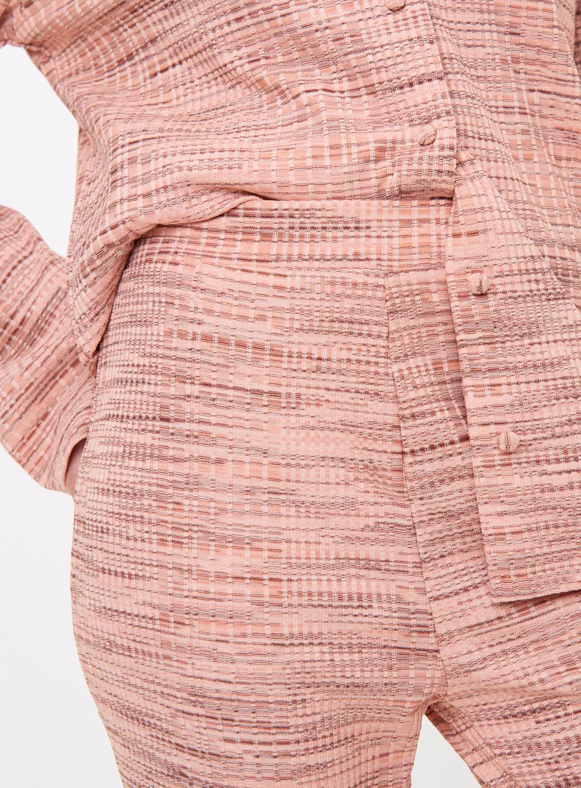 Pink Space Dye Jersey Flared Trousers22 5 Pink Space Dye Jersey Flared Trousers22 - Image 3