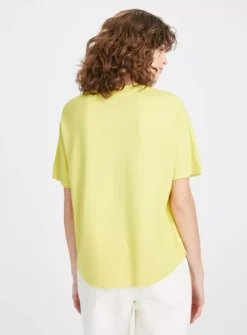 Yellow Boxy Fit Ponte T-Shirt 26 -Cheap Zest Garb Store tuc143519694 Yellow R Z004A