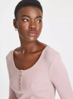 Dusty Pink Henley Top 16 8 Dusty Pink Henley Top 16 -Cheap Zest Garb Store tuc143520337 Pink R Z003A