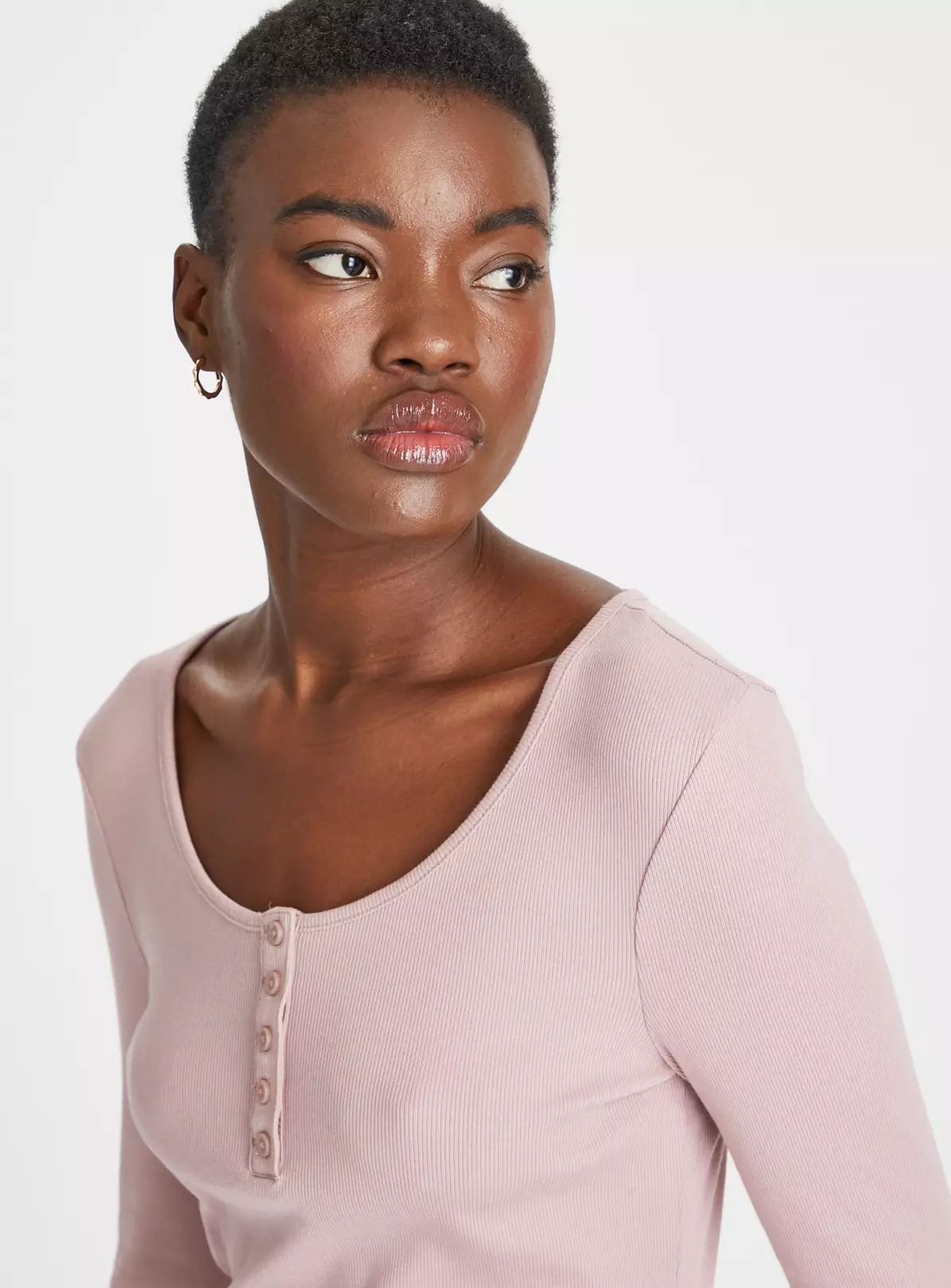 Dusty Pink Henley Top 16 5 Dusty Pink Henley Top 16 - Image 3