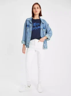 Navy Merci Beaucoup Graphic T-Shirt 16