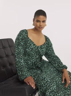 SIMPLY BE Corset Detail Green Animal Print Midi Dress 18 9 SIMPLY BE Corset Detail Green Animal Print Midi Dress 18 -Cheap Zest Garb Store tuc143590001 Green R Z003A