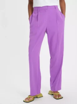 Purple Straight Leg Coord Trousers 18L -Cheap Zest Garb Store tuc143598935 Purple R Z001A