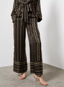 For All The Love Printed Satin Wide Leg Co-ord Trouser 6 -Cheap Zest Garb Store tuc143613197 Multi20Coloured R Z001A