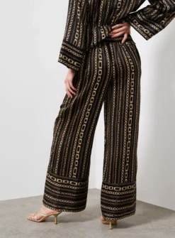 For All The Love Printed Satin Wide Leg Co-ord Trouser 6 -Cheap Zest Garb Store tuc143613197 Multi20Coloured R Z003A