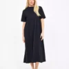 Black Tiered Midaxi T-Shirt Dress XL -Cheap Zest Garb Store tuc143647039 Black R Z001A