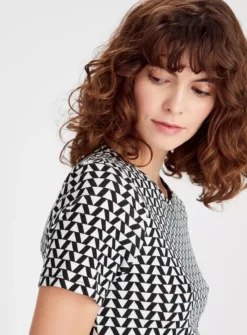 Mono Geometric Print T-Shirt 18 -Cheap Zest Garb Store tuc143688316 Mono R Z003A