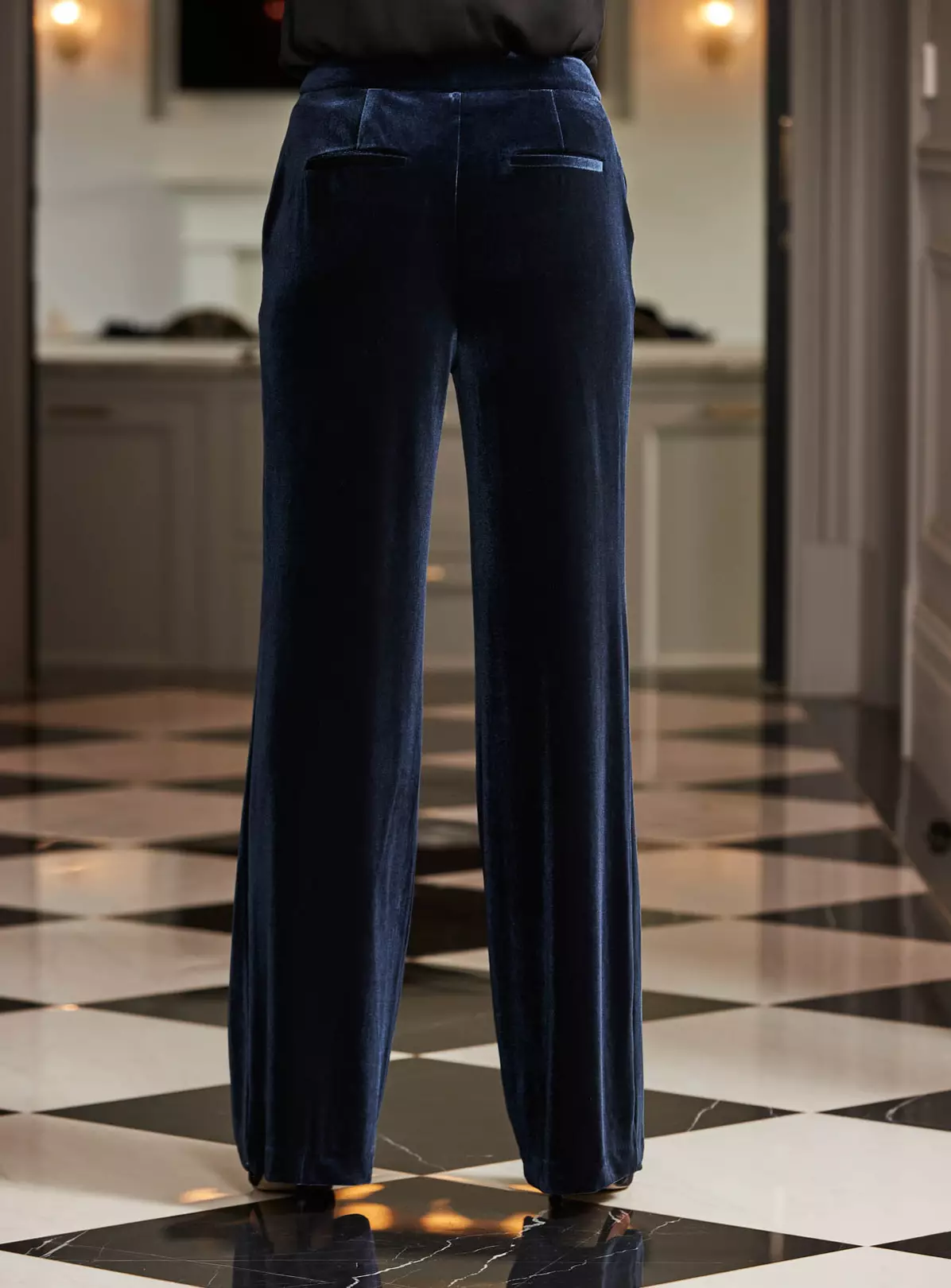 SOSANDAR Velvet Wide Leg Trouser 18 4 SOSANDAR Velvet Wide Leg Trouser 18 - Image 2