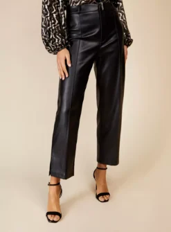 VOGUE WILLIAMS Black Pu Trousers 18