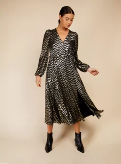 VOGUE WILLIAMS Black Foil Midaxi 18 10 VOGUE WILLIAMS Black Foil Midaxi 18 -Cheap Zest Garb Store tuc143711361 Black R Z006A