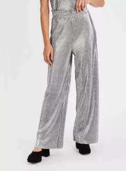 Metallic Grey Wide Leg Trousers 22 8 Metallic Grey Wide Leg Trousers 22 -Cheap Zest Garb Store tuc143737173 Grey R Z001A