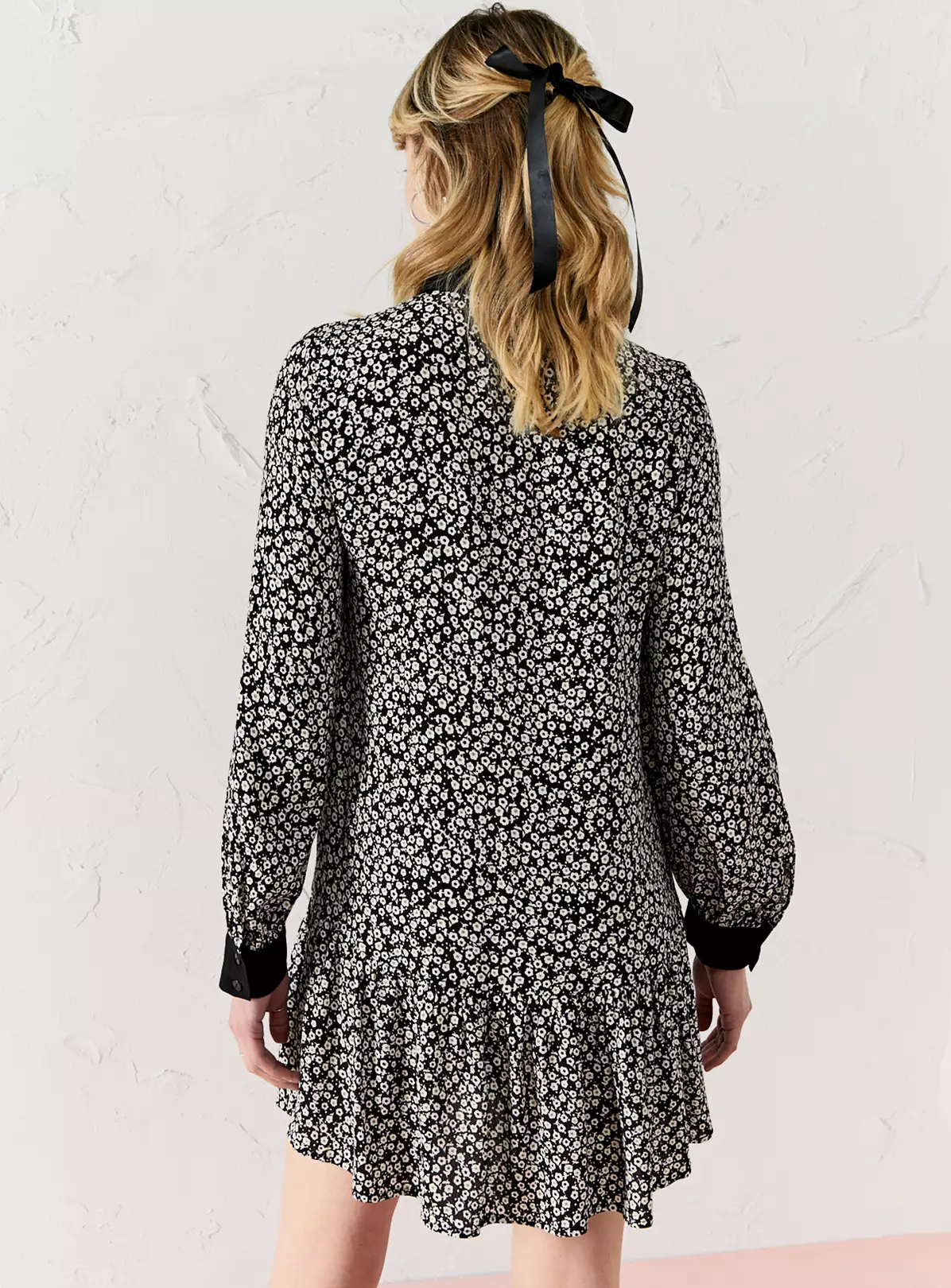 EVERBELLE Dots Floral Print Mini Shirt Dress 22 4 EVERBELLE Dots Floral Print Mini Shirt Dress 22 - Image 2