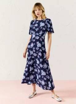 EVERBELLE Trio Floral Morocain Back Bow Dress 22 -Cheap Zest Garb Store tuc143739937 Multi20Coloured R Z004A