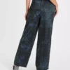 Black Jacquard Wide Leg Coord Trousers 16L -Cheap Zest Garb Store tuc143740153 Black R Z004A