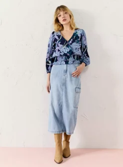 EVERBELLE Spring Peony Shirred Waist V-Neck Top 18 8 EVERBELLE Spring Peony Shirred Waist V-Neck Top 18 -Cheap Zest Garb Store tuc143743864 Multi20Coloured R Z002A