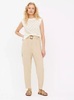 Stone Belted Tapered Utility Trousers 24