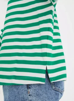 Navy Stripe Oversized Long Sleeve Top 16 -Cheap Zest Garb Store tuc143764665 Green R Z003A