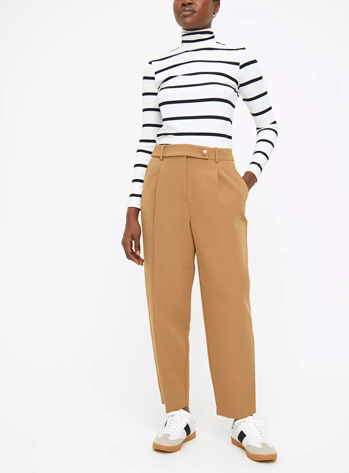 Tan Barrel Leg Trousers12L 6 Tan Barrel Leg Trousers12L - Image 4