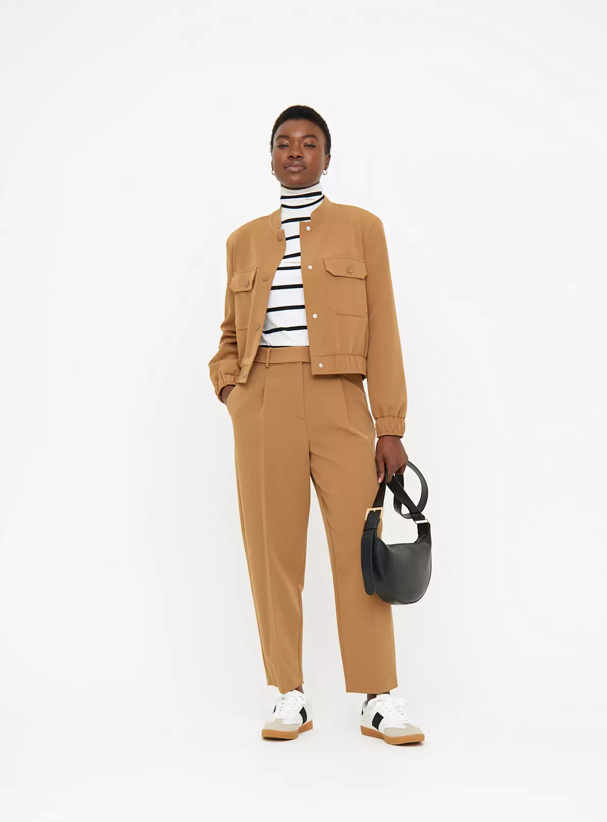 Tan Barrel Leg Trousers12L 5 Tan Barrel Leg Trousers12L - Image 3