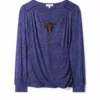 THOUGHT Adoette Lenzing Ecovero Printed Wrap Top 18 -Cheap Zest Garb Store tuc143785001 Dark20Blue R Z005A 1