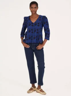 THOUGHT Simone Organic Cotton Broderie Top 18 -Cheap Zest Garb Store tuc143785335 Dark20Blue R Z004A