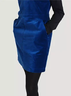 THOUGHT Alleegra Organic Cotton Velvet Pinafore Dress 12 -Cheap Zest Garb Store tuc143791479 Dark20Blue R Z005A