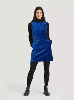 THOUGHT Alleegra Organic Cotton Velvet Pinafore Dress 12 -Cheap Zest Garb Store tuc143791479 Dark20Blue R Z006A