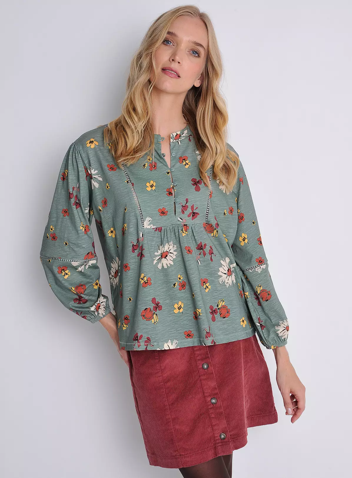 BURGS Penpethy Jersey Top With Ladder Trim 14 3 BURGS Penpethy Jersey Top With Ladder Trim 14