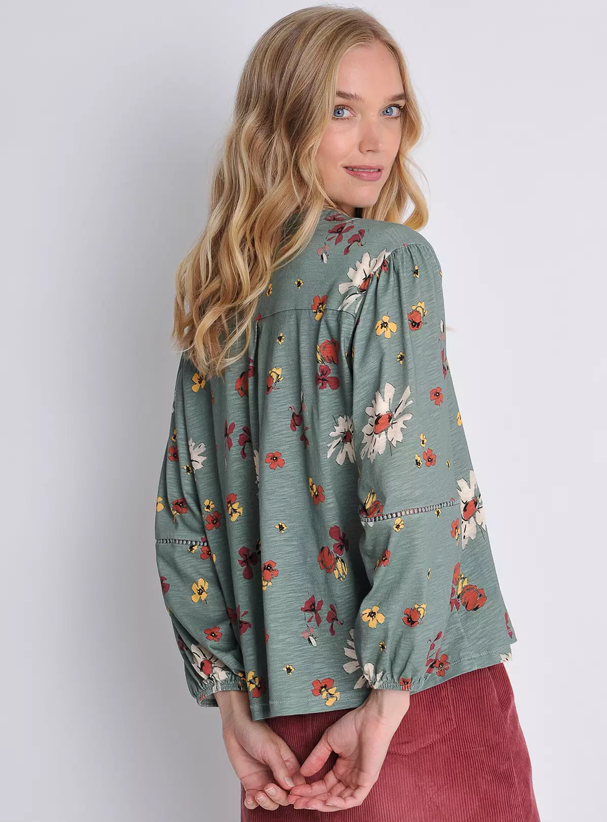 BURGS Penpethy Jersey Top With Ladder Trim 14 5 BURGS Penpethy Jersey Top With Ladder Trim 14 - Image 3