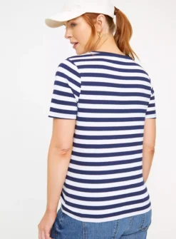 MATERNITY Nursing Navy Stripe Short Sleeve T-Shirt 2 Pack22 -Cheap Zest Garb Store tuc143836340 Multi20Coloured R Z005A