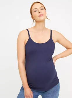 MATERNITY Nursing Navy & Stripe Cami Top 2 Pack 12 -Cheap Zest Garb Store tuc143836930 Multi20Coloured R Z002A