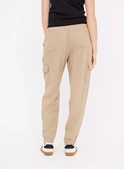 Stone Linen Blend Utility Tapered Trousers20