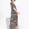 Tu X Scion Monochrome Kukkia Print Midaxi Dress 14