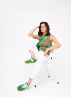 Khaki Ribbed Vest Top 20 -Cheap Zest Garb Store tuc143876616 Khaki R Z002A